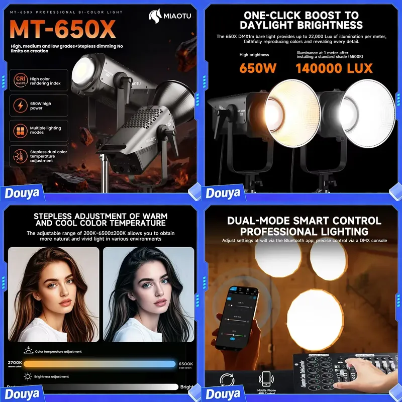 Photography Lighting Direction - MIAOTU High-Power Photography Lights 2700-6500k, Supports