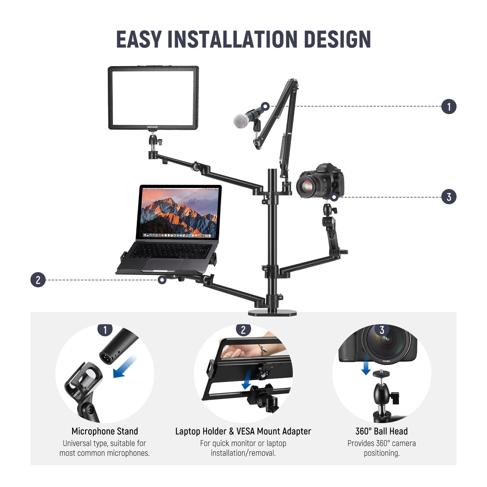 2026 NEEWER DS007 Overhead Cam - Photography Lighting Rig review and price