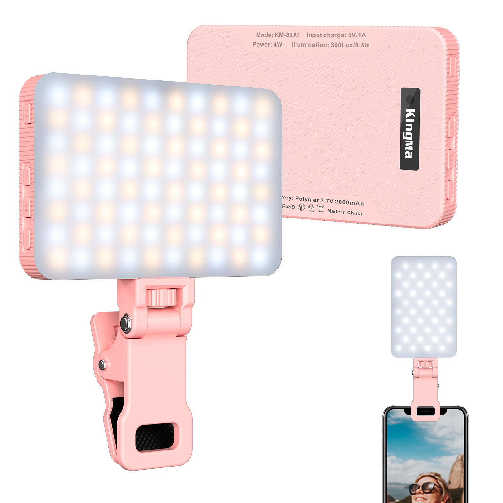 King Ma Pink Rechargeable Self - Photography Lighting Spotlight review and price