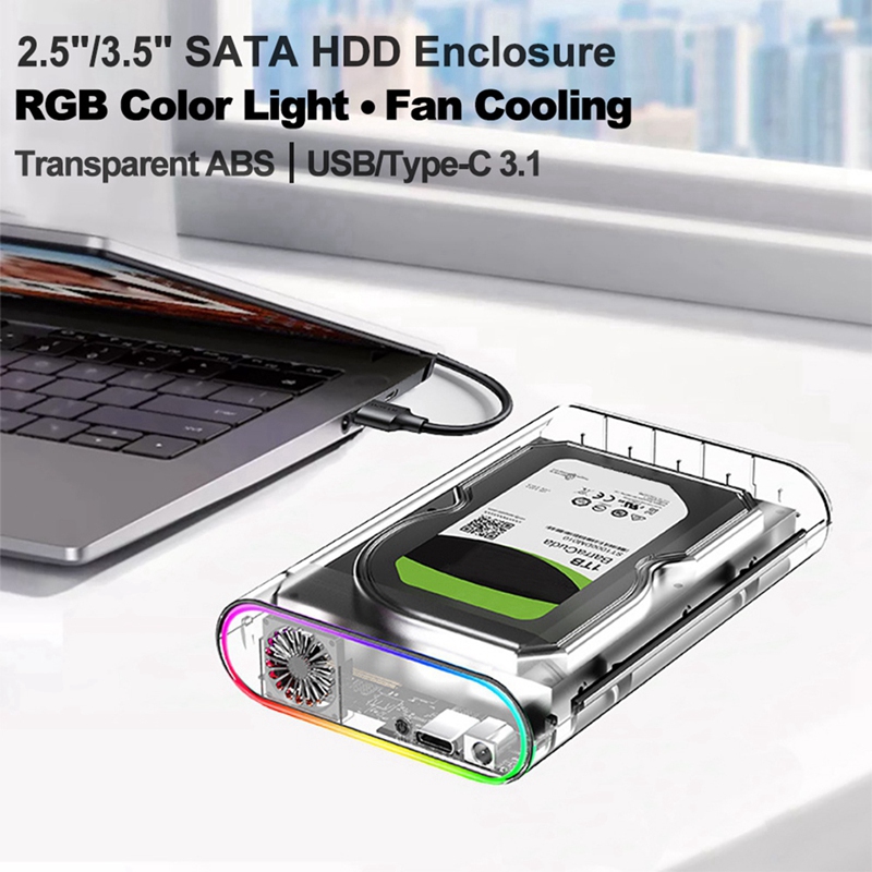 3.5IN HDD/SSD Enclosure Transp - Photography Lighting Color review and price
