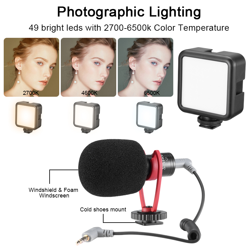 Ulanzi MT-08 DSLR SLR Phone Vl - Iris Photography Led Lighting Pack review and price