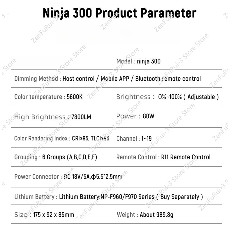 Ninja 300 80W LED Continuous V - Photography Lighting Continuous review and price